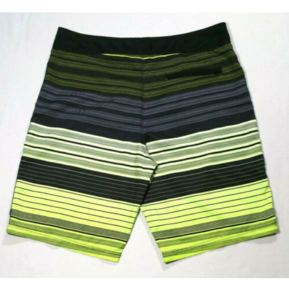 *SOLD* HURLEY Swim Board Shorts Drawstring Striped - Picture 2 of 8